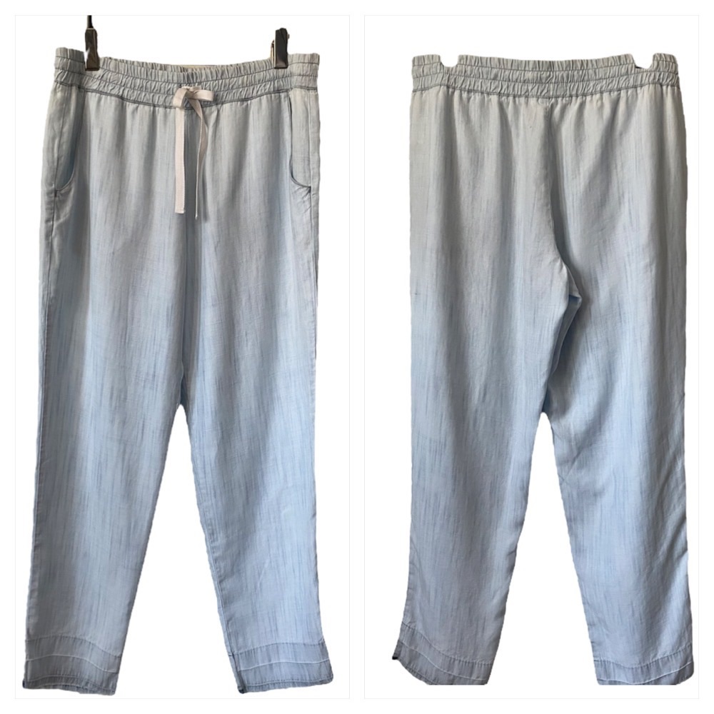 Bella Dahl Tencel raw hem pants L
